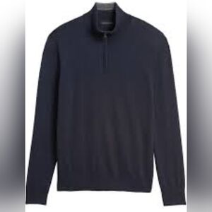 Banana Republic Cotton Cashmere 1/2 Zip Sweater Men's Size M Pre-owned Excellent